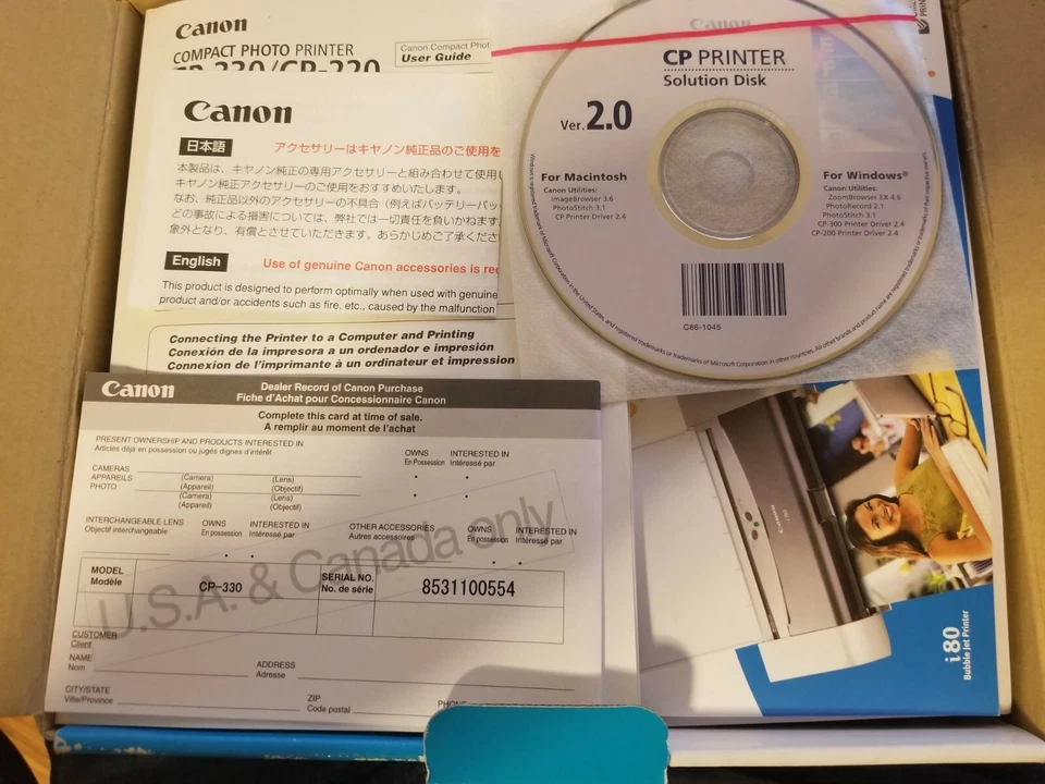 Canon CP-330 Digital Photo Thermal Printer - Image 2 of 4