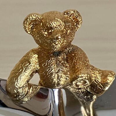 MIKIMOTO ジュエリースタンド　ベアー　SILVER Mikimoto Jewelry Accessories Tray Silver Heart Golden Bear with