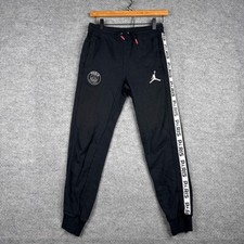 Air Jordan Paris Saint-Germain Pants Youth 12-13 YRS Black Sweatpants Logo