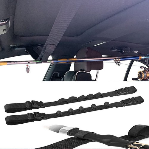 2x Car Fishing Rod Strap Vehicle Rod Carrier Storage Net Fishing Pole Holder SUV - Picture 7 of 12