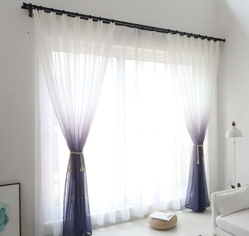 Sheer Mesh Window Curtain Drape Fabric Gradient Color See Through Sold By Metre - Picture 16 of 19
