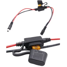 DC 5.5mm x 2.1mm Male to Female Power Cable W/ 5A Fuse for LED Strip CCTV Camera