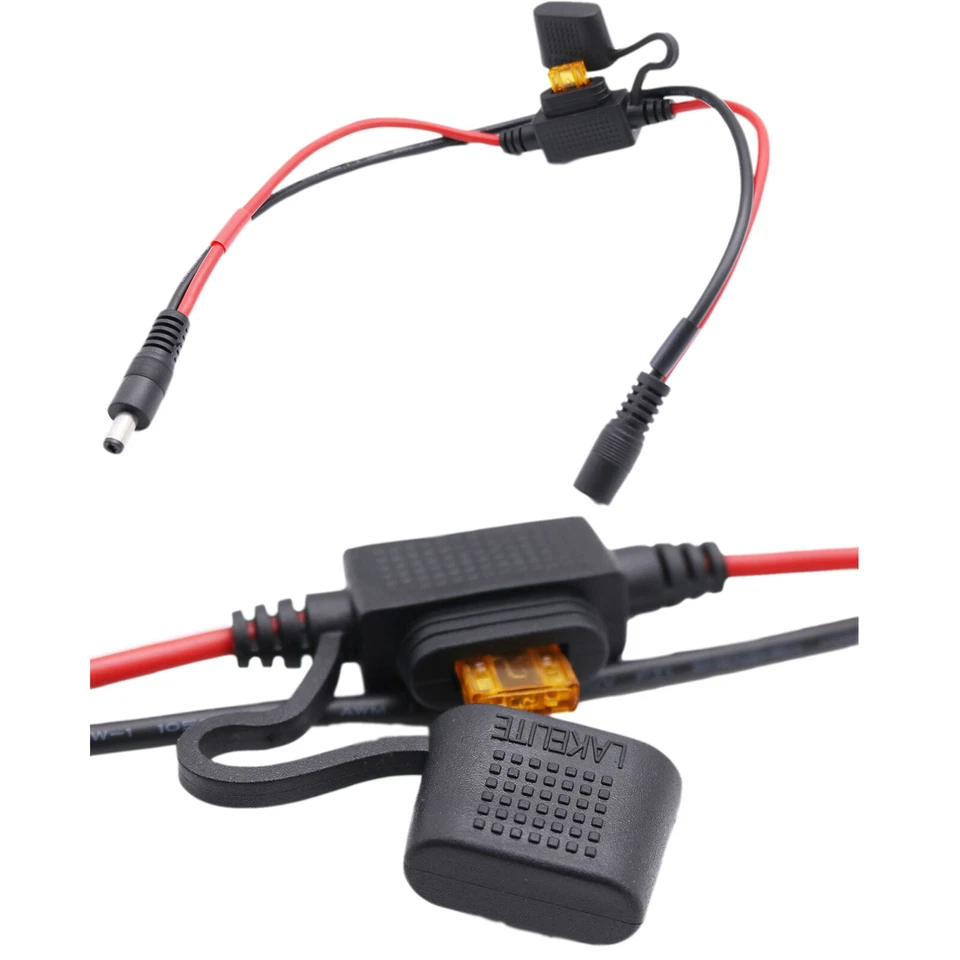 10x DC 5.5mm x 2.1mm Male to Female Power Cable w/ 5A Fuse LED Strip CCTV Camera - Image 4 of 4