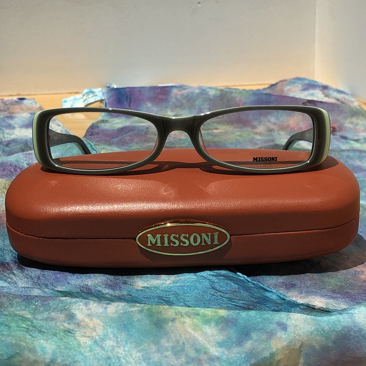 Vintage Missoni MI00602 Green Square Glasses | eBay display picture 1