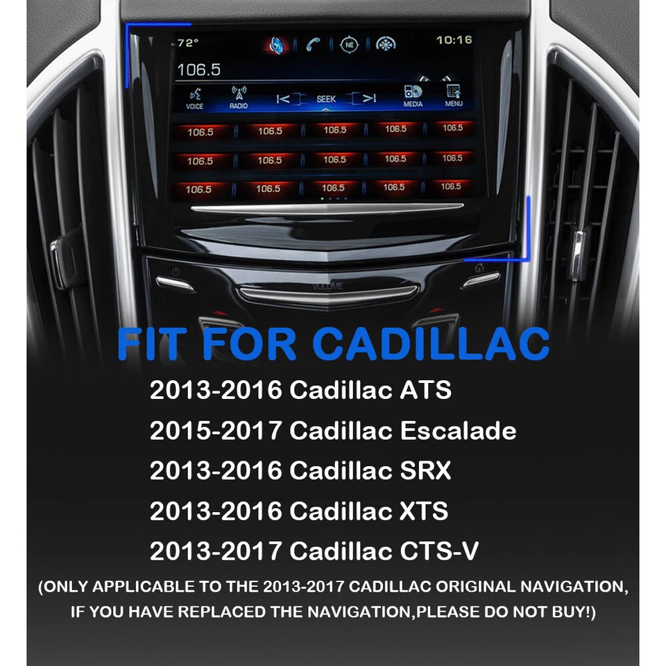 Pantalla táctil para Cadillac ATS CTS SRX XTS CUE 2013-2017 repuesto + herramienta Foto 4 de 4
