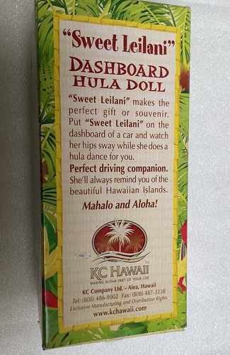 Dulce Leilani Hula Dashboard Doll KC Hawaii falda blanca - Imagen 2 de 3