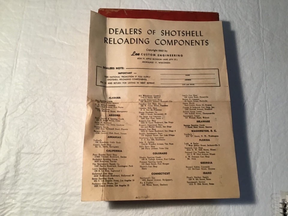 Vintage Lee Loader Reloading Tools For Shotgun Shells. No instructions ...