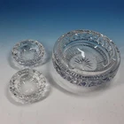 Waterford Crystal - Heavy Giftware Cigar  Ashtray and 2 Small Ashtrays