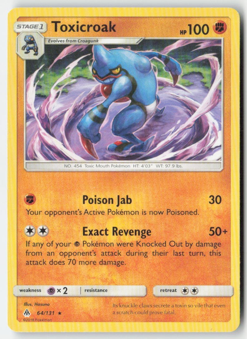 Toxicroak 64/131 Rare MP Regular - Forbidden Light