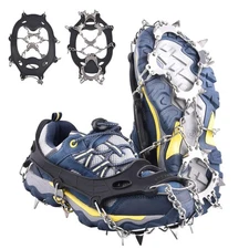 Azarxis Traction Cleats Crampons Ice Snow Grips Non-Slip Stainless Steel Spikes
