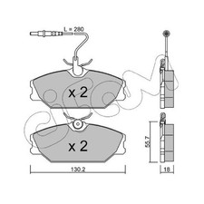 Satz Bremsbeläge Bremsklötze vorne für Renault Espace 2 J/S63 Laguna 1 | 6361