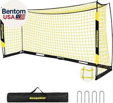 Soccer Goal, 12X6 FT Soccer Goal for Backyard Portable Net Collapsible Metal Bas