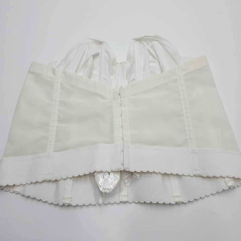 Sujetador Bustier Vintage Lane Bryant Blanco Boda 42C Lencería Sujetador Top Foto 2 de 4