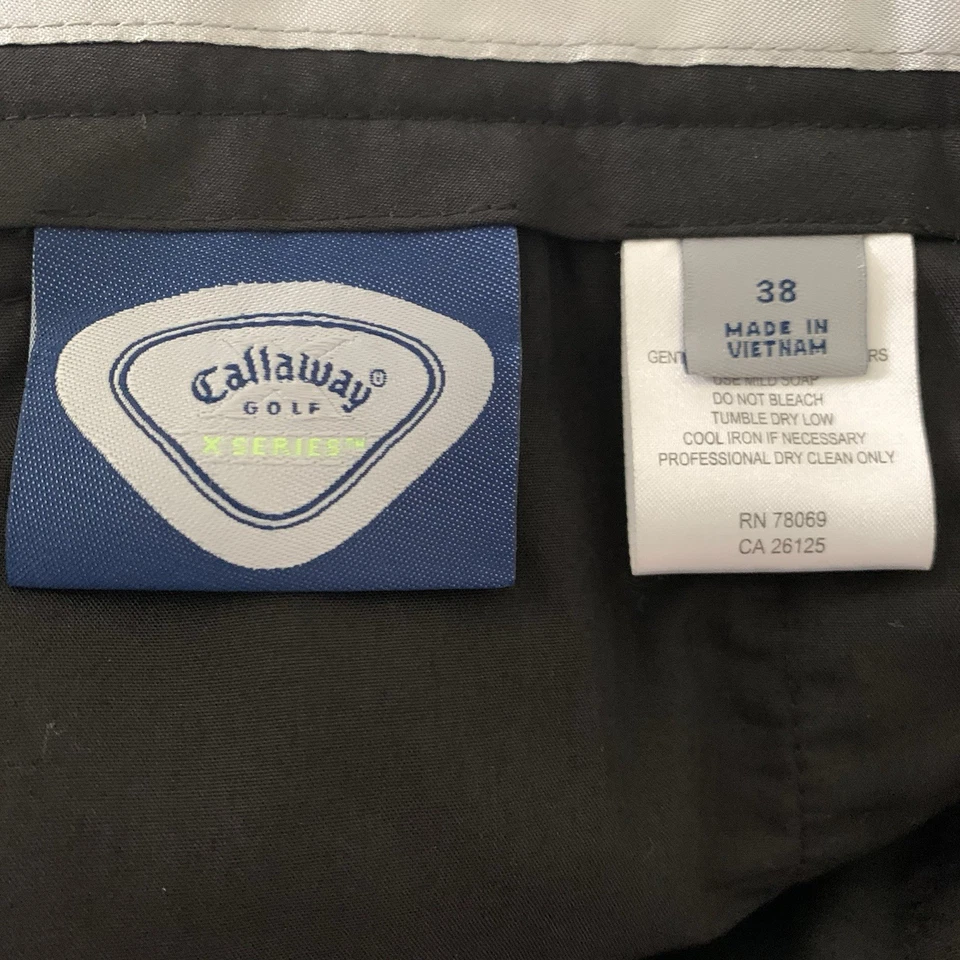 Pantalones Cortos Callaway Golf Serie X Para Hombre Talla 38 Negro Carga Nylon 10” Bolsillos entrepierna Foto 2 de 4