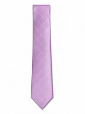 Calvin Klein Lavender Windowpane 100 Silk Men's Classic Neck Tie 3" NWT