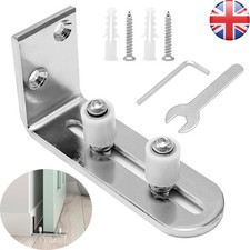 Wall Mount Sliding Rail Barn Wood Door Floor Guide Roller Track with Screw Sets