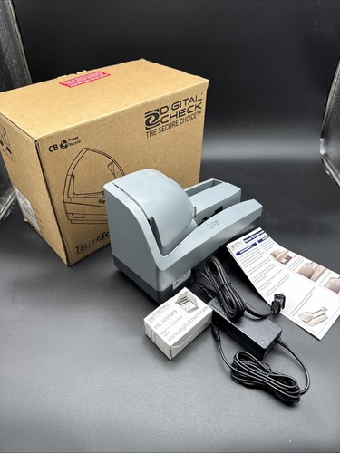 Digital Check TellerScan 240-50 DPM Inkjet Check Reader Scanner 153000-72 w/AC