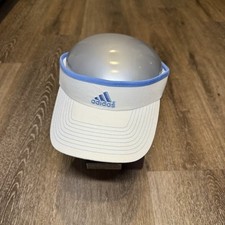 Adidas Visor Hat White Baby Light Blue Terry Cotton Sweatband Academia Prep