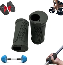 2PCS Angled Barbell Grips Rotating Dumbbell Handles Weightlifting Non Slip Grips