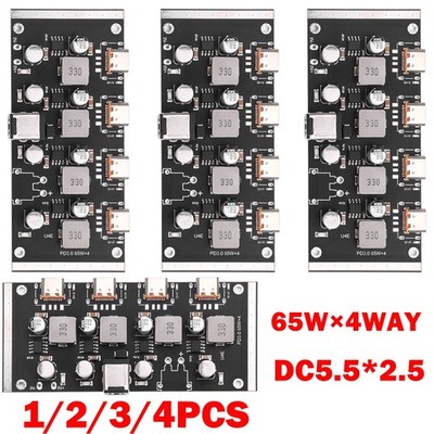4-way PD65W Fast Charging Module Type-C Support PD3.0/2.0 QC3.0/2.0 FCP AFC NEW