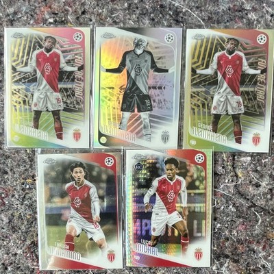 Topps Chrome UEFA Champions League 2023-24 AS Monaco 5 Karten Rookie Lot
