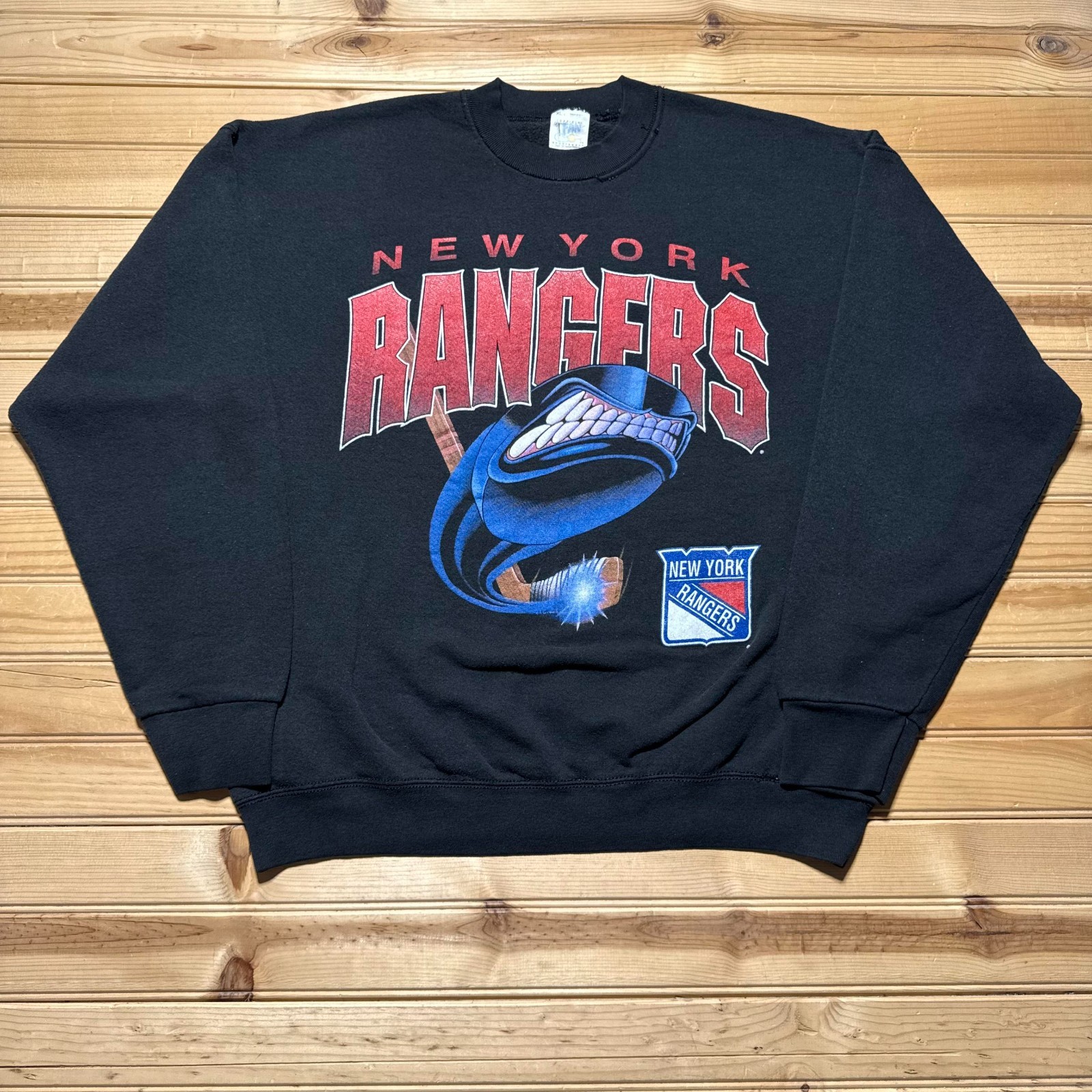 Vintage 90s New York Rangers NHL Hockey Crewneck Graphic Sweatshirt USA - XL