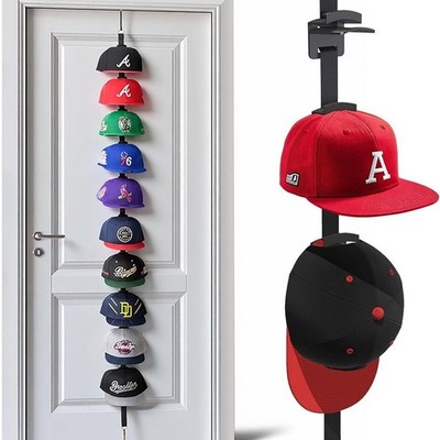 Wand Montiert Cap Rack 10 Haken Hut Halter Raum Baseball Caps Handtücher Rack DE