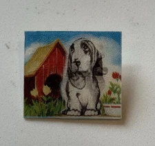 Vintage Vari-Vue Bassett Hound w/ Doghouse