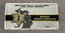 RARE 1998 MICHIGAN SHERIFFS ASSOCIATION LICENSE PLATE BOOSTER ALL ORIGINAL