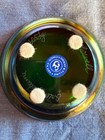 ORIENT AND FLUME JEFF HOWELL SIGNED IRIDESCENT GREEN BOWL W/GRASSHOPER & BRANCH — photo 10