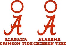 Alabama Crimson Tide Cornhole Decal Set - 6 Cornhole Decals - Free Window Decal