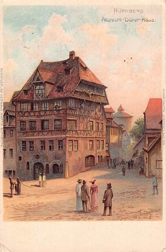 NURNBERG, GERMANY ~ ALBRECHT DURER'S HOUSE, ARTIST RITTER IMAGE ~ used 1908