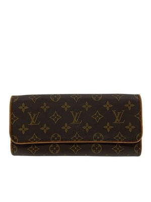 LOUIS VUITTON Pochette Twin GM Monogram Canvas PVC BRW