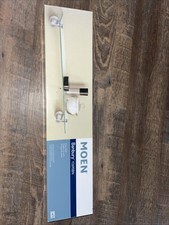 MOEN Banbury Y2690BN 23 inch Glass Shelf Y2603BN Hook Brushed Nickel Lot NEW