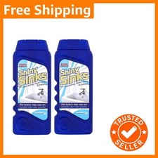 Shiny Sinks Cleaner - 2 Pack of 290ml Cream for Granite, Stainless & Ceramic 25.84 per litre