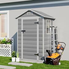 4ft X 3ft Plastic Outdoor Garden Storage Shed Bin Shed Lockable Bike Tools House