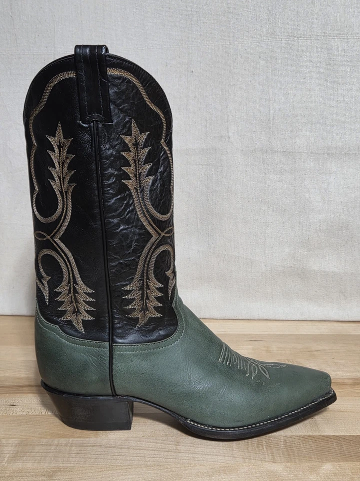 Botas de Vaquero Tony Lama, Para Hombre 10.5 D, Verde, H 7400, Usadas, LEER Foto 2 de 4