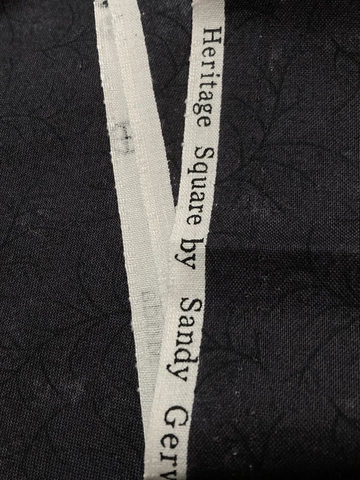 Moda Fabric Heritage Square Sandy Gervais Dark Grey Black Twigs 3/4Y x 44"W - Image 3 of 3