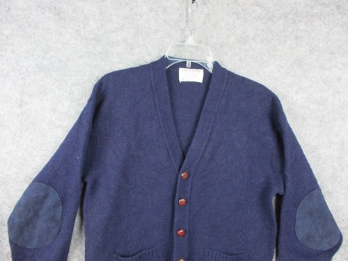 The Moors Lord Jeff Sweater Men's Large Blue Cardigan Wool Kurt Cobain Shetland - Picture 3 of 18