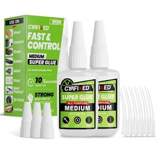 Fast  Control Medium Super Glue 120g, All-Purpose Cyanoacrylate 4 oz, clear