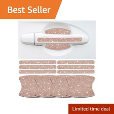 Gengki 10PCS Car Door Handle Bling Rhinestones Champagne