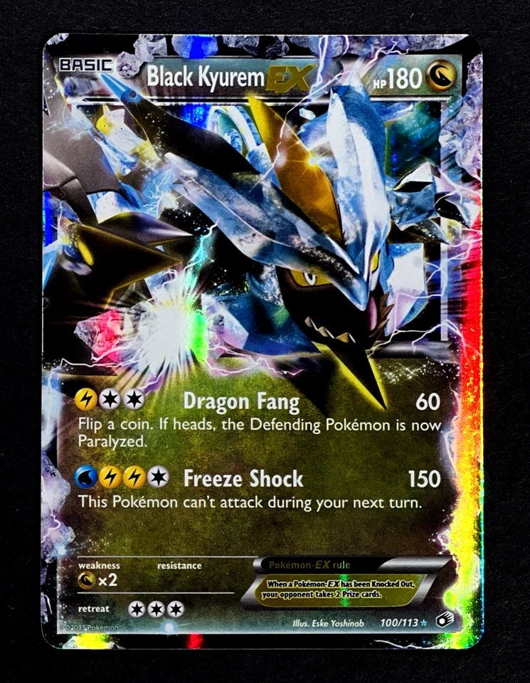 2013 Pokemon BLACK KYUREM EX Legendary Treasures HOLO Ultra Rare Card 100/113 NM - Image 2 of 4