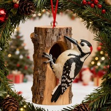 Forest Animal Acorn Ornament-Cozy-Forest Christmas Ornament,2D Acrylic-Hang E7T5