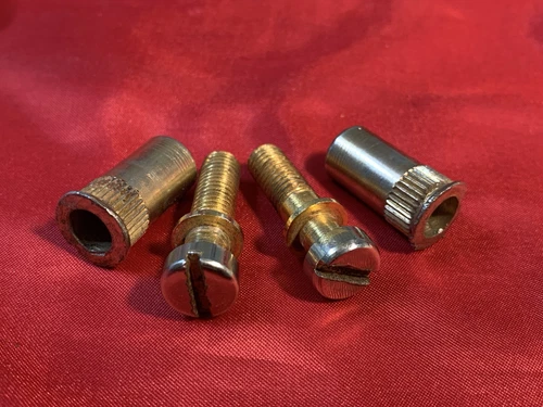 1970s LP Guitar Stop Bar Tailpiece STUDS, Anchors GOLD Electra Vintage Japan - Picture 2 of 10