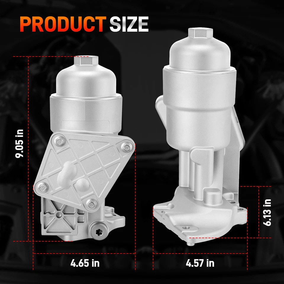 Полностью алюминиевый корпус масляного фильтра двигателя для Hyundai Santa Kia Cadenza 12–18 годов выпуска 3,3 л - Изображение 2 из 4