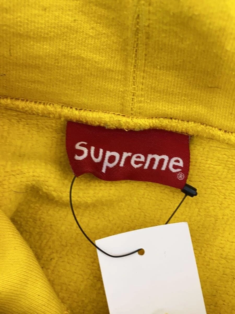 Supreme Felpa con Cappuccio L Cotone YLW Tinta Unita