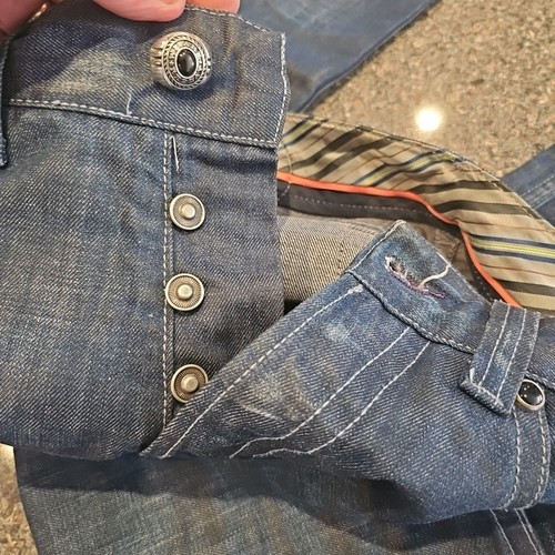 We Are Replay Denim Womens Blue Jeans W32 L34 Marcello Romania Distressed Euro - Picture 20 of 21