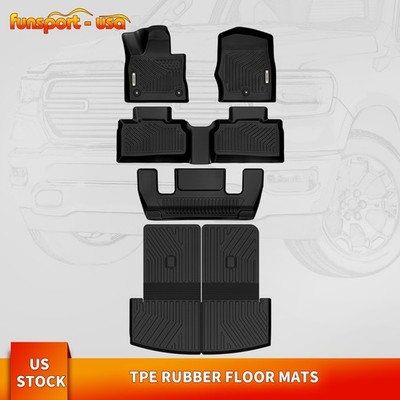 TPE Floor Mats for 2020-2026 Ford Explorer 6-Seater Cargo Mat & Backrest Liner