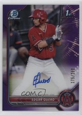 2022 Bowman Chrome Prospect Purple Refractor /250 Edgar Quero #CPA-EQ Auto 03wt