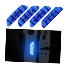 Car Door Open Reflective Stickers, Night Visibility Safety Warning 4 Pcs Blue